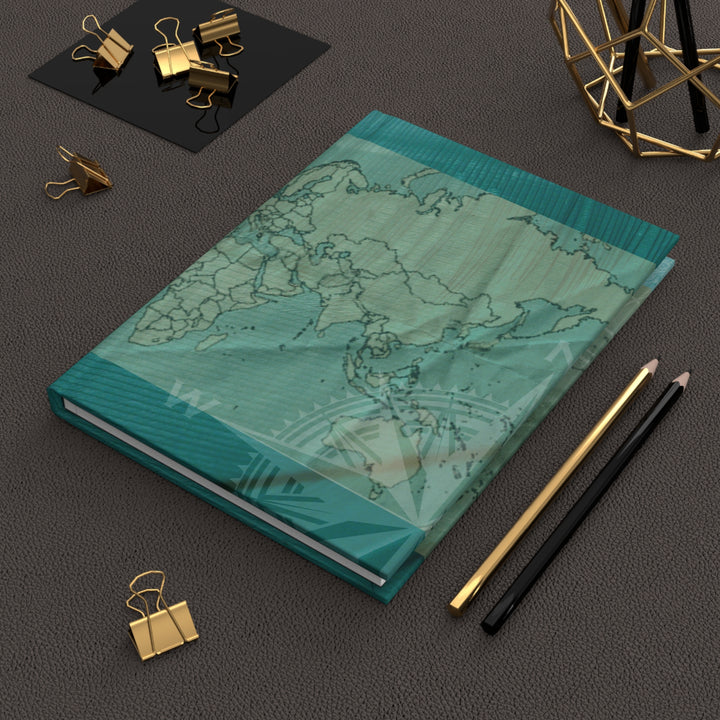 Seafoam Compass – Hardcover Journal Matte