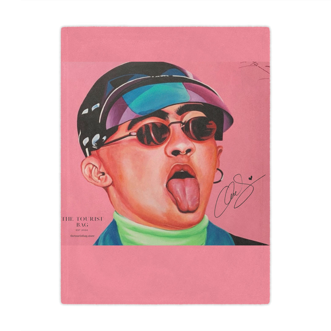 Signature Portrait - Minky Blanket (Inspired by BadBunny) product image from The Tourist Bag