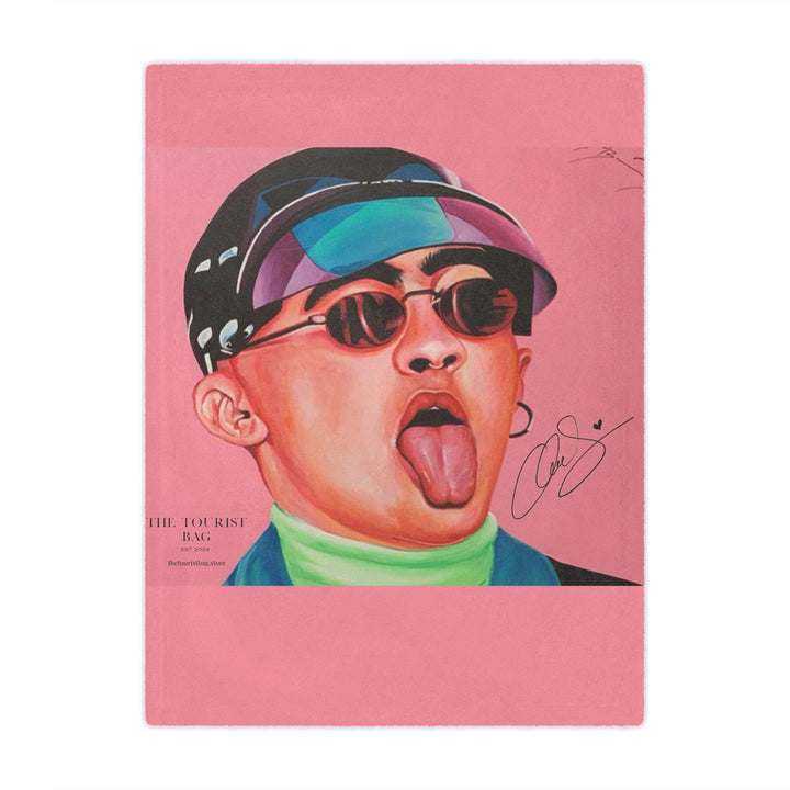 Signature Portrait - Minky Blanket (Inspired by BadBunny) product image from The Tourist Bag