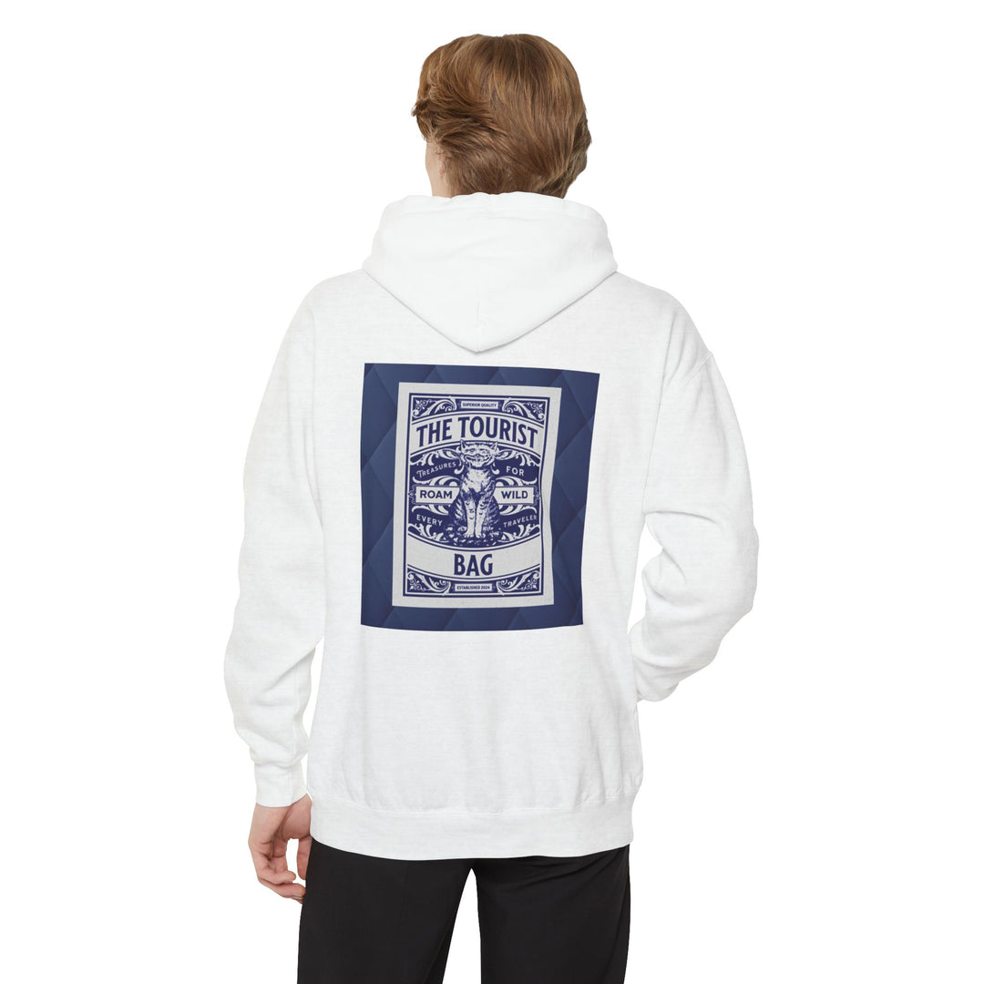 The Roamer’s Companion, Unisex Garment-Dyed Hoodie (White)