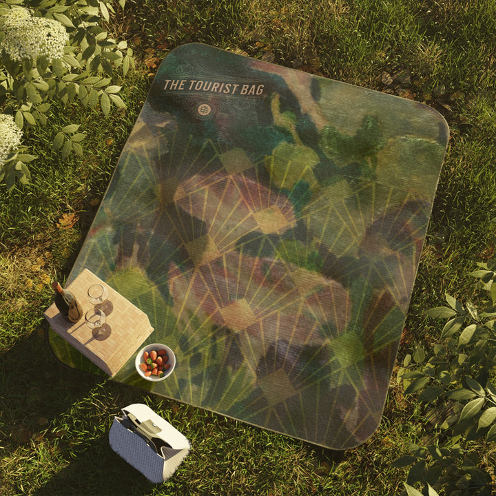 Verdant Harvest Picnic Blanket | Vineyard-Inspired Outdoor Blanket