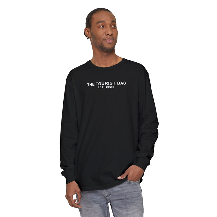 Road Trip Tales – Classic Storybook Edition — Unisex Garment-dyed Long Sleeve T-Shirt (Black)