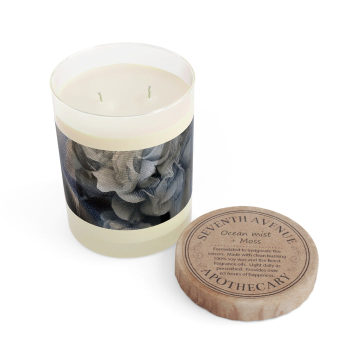 Moonlit Vows, Ocean Mist and Moss Scented Candle (Full Glass, 11oz)