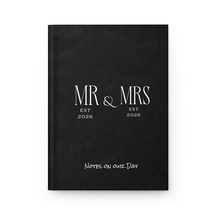 Midnight Union Wedding Journal  —  Mr & Mrs Est 2026 Keepsake Travel Notebook