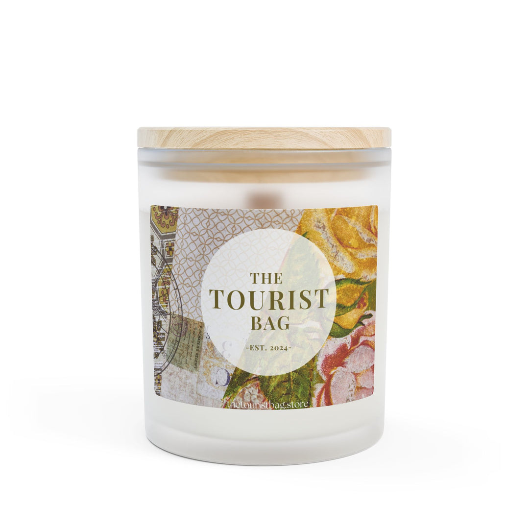 Vintage Floral – Frosted Glass Candle 11oz- Lavendar