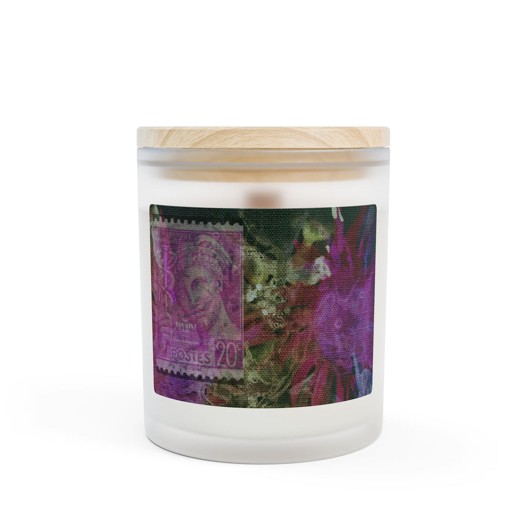 Stamped Syrah – Frosted Glass Candle 11oz (Lavender)