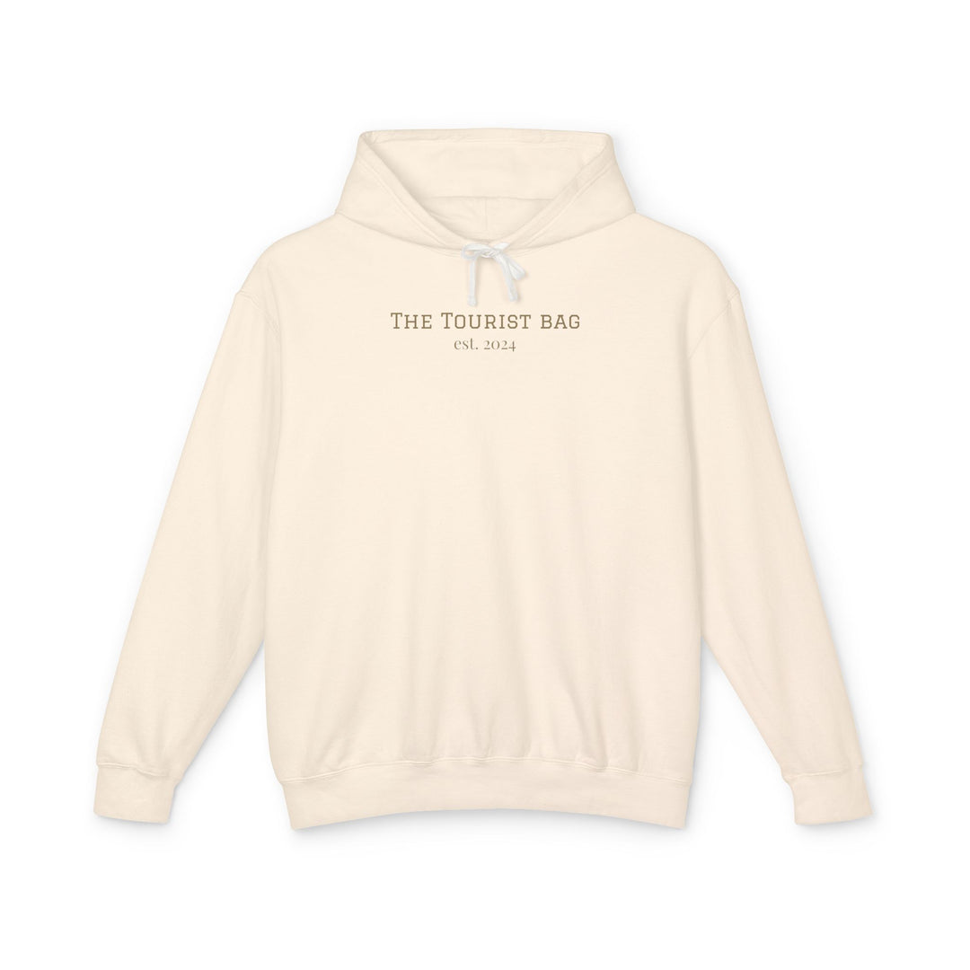 Wander & Roam – Golden Wing Edition, Unisex Lightweight Hooded Sweatshirt (Ivory)