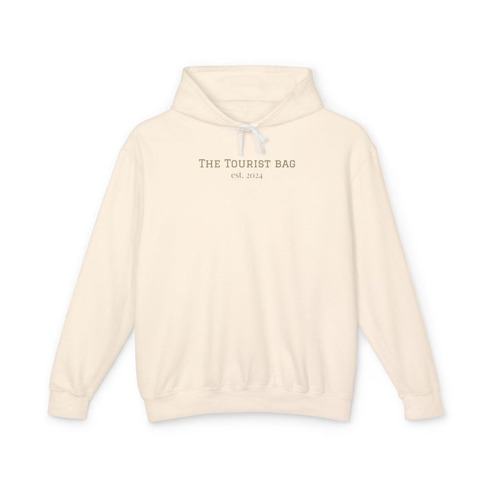 Wander & Roam – Golden Wing Edition, Unisex Lightweight Hooded Sweatshirt (Ivory)