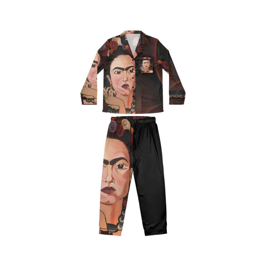 Frida by Aura – Midnight Muse Women’s Satin Pajama Set