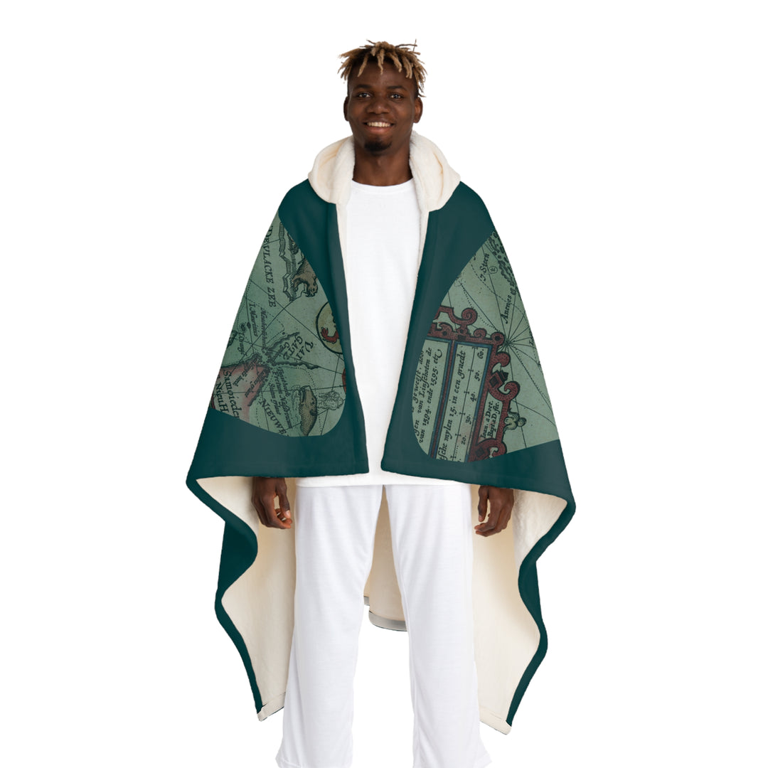 Mapped WanderWings Hooded Sherpa Fleece Blanket — City Adventures Edition product image from The Tourist Bag