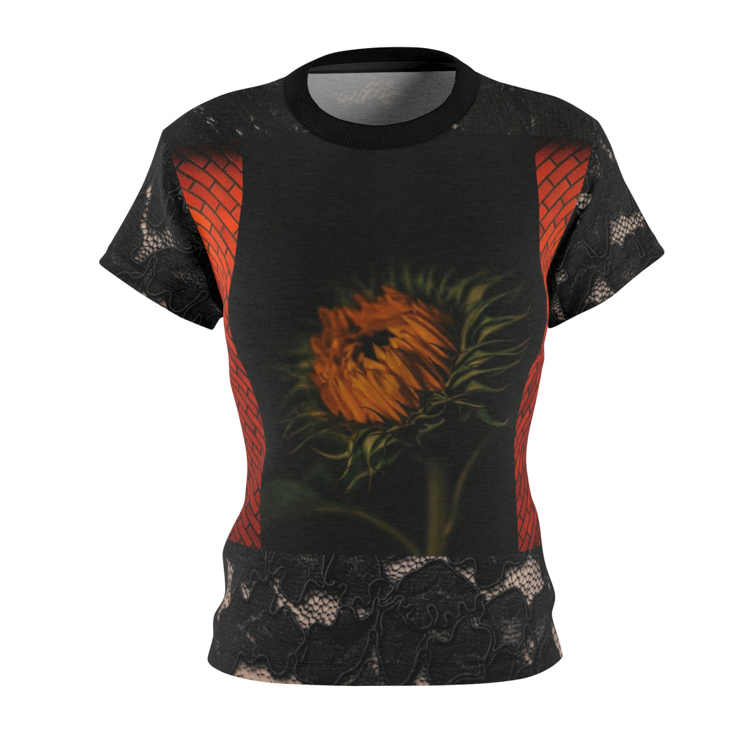 Sunlit Wild Sunflower Women’s Cut & Sew Tee – Nature Adventure Art