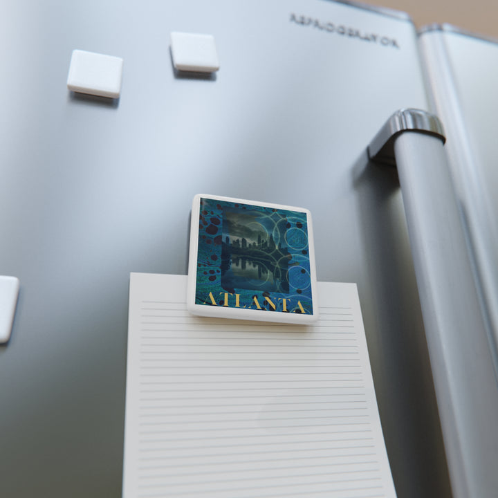 City Currents – Atlanta, Porcelain Magnet (Square)