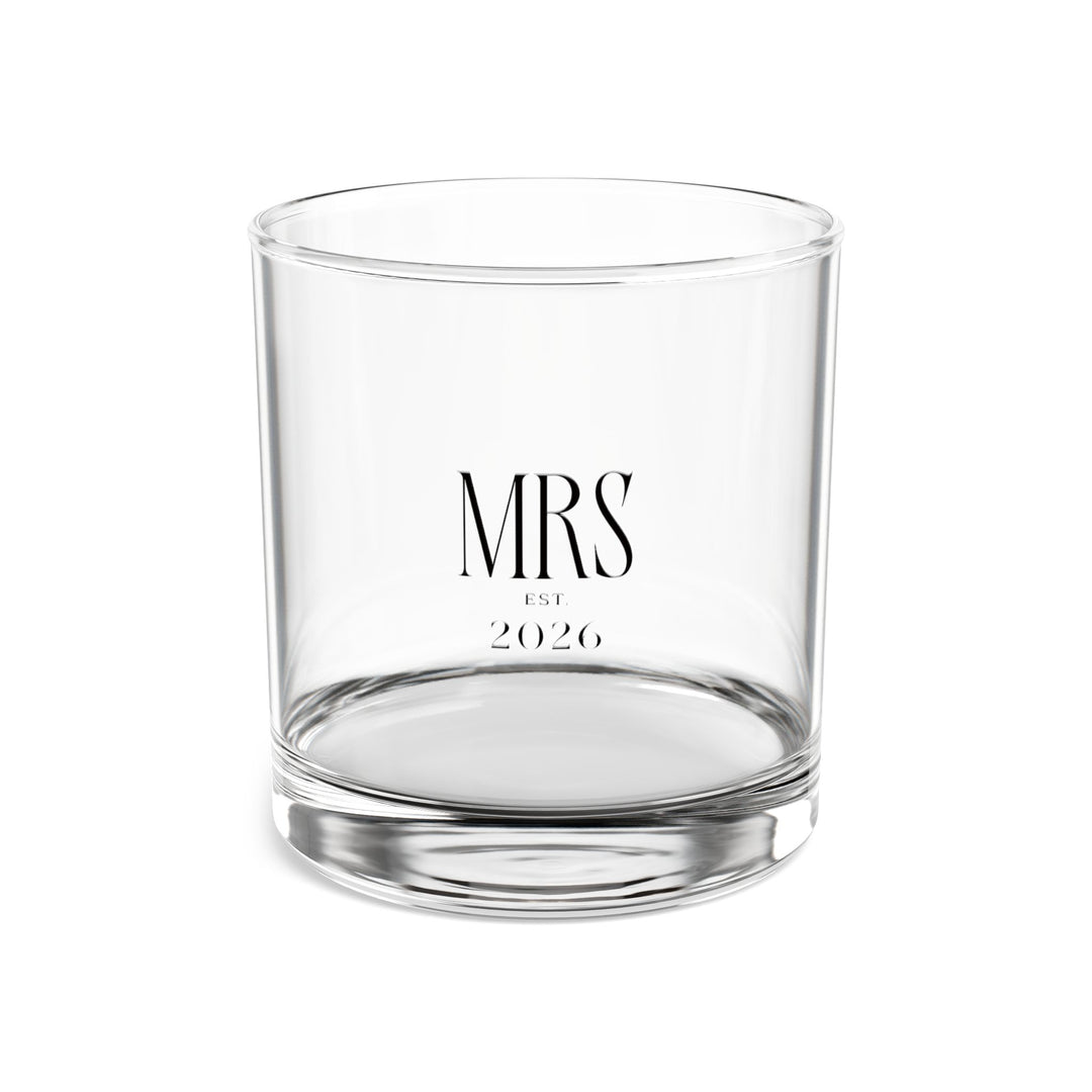 Midnight Union Rocks Glass  —  Mrs Est 2026 Wedding Glass