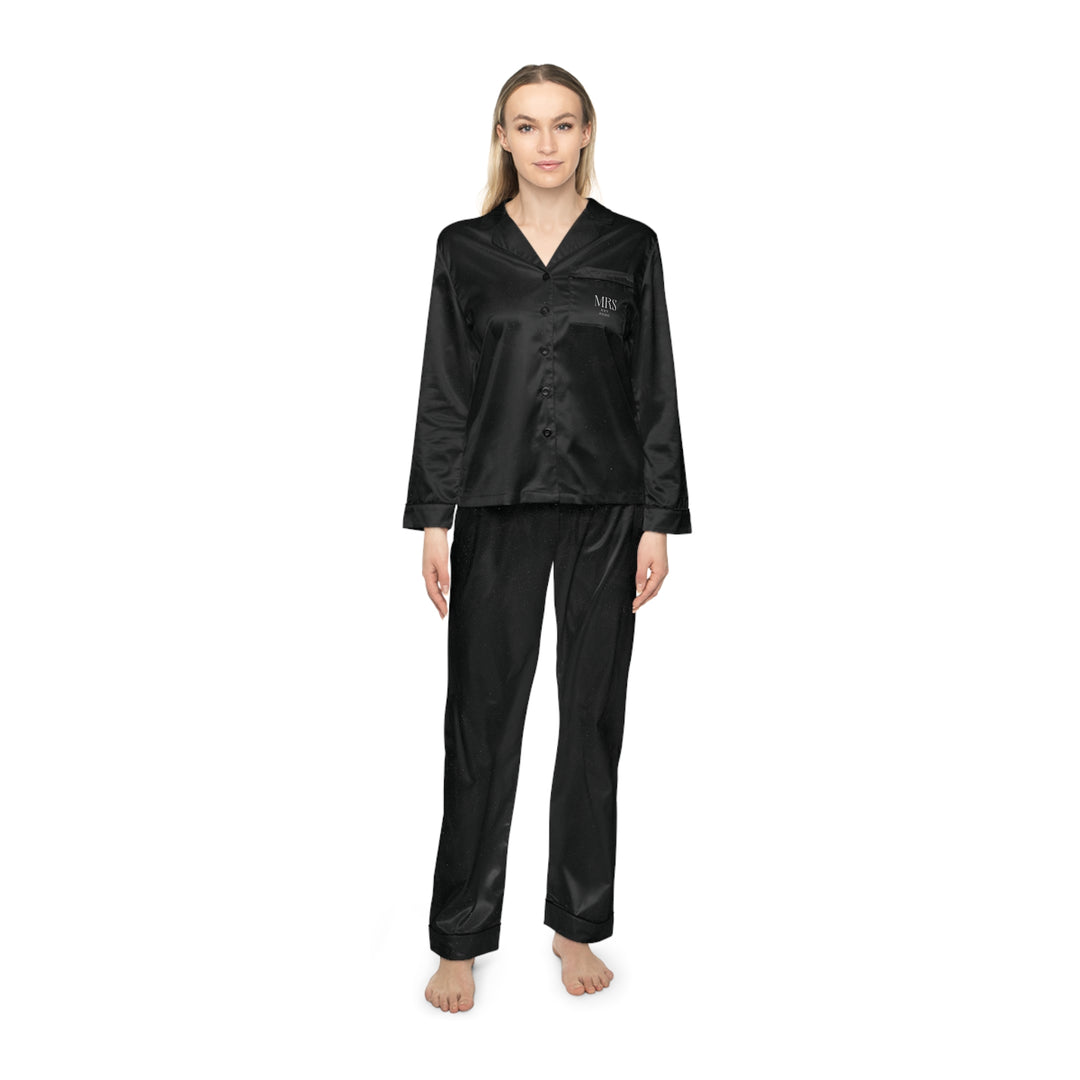 Midnight Union Bride Satin Pajama Set  —  Mrs Est 2026 Long Sleeve Wedding & Honeymoon Set