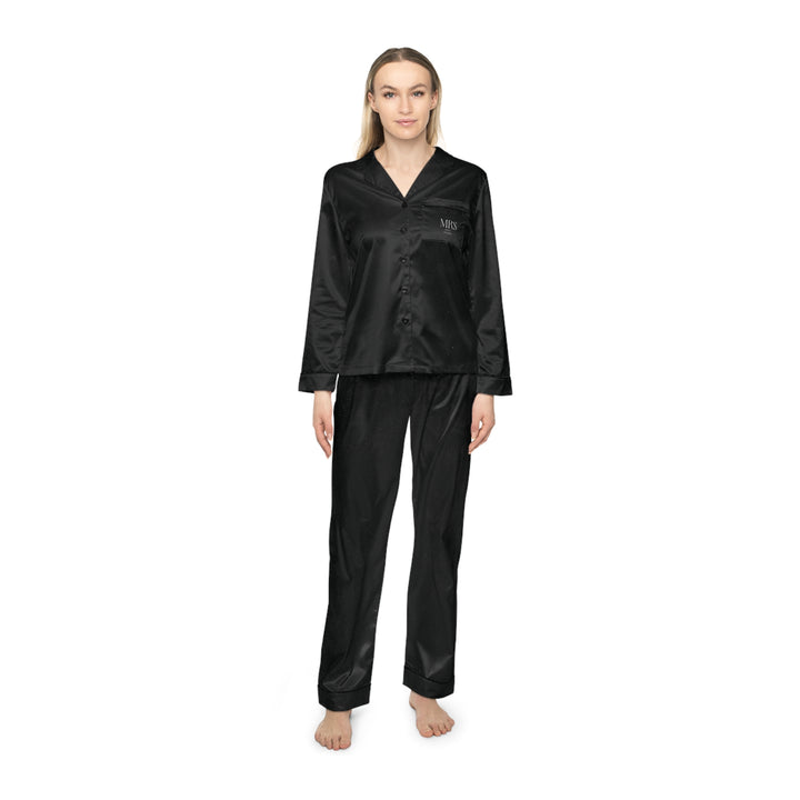 Midnight Union Bride Satin Pajama Set  —  Mrs Est 2026 Long Sleeve Wedding & Honeymoon Set