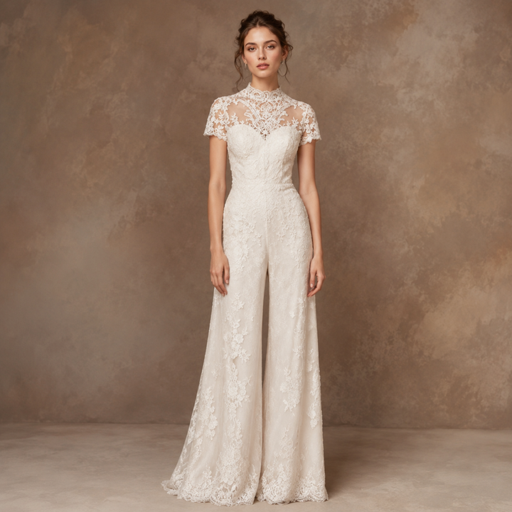 Whispering Meadow Lace Bridal Jumpsuit