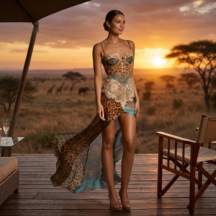 Wild Romance Leopard Lace Honeymoon Gown