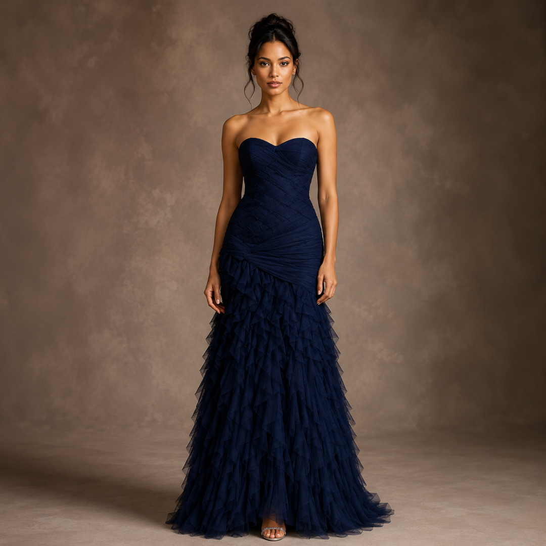 Gilded Garden Midnight Mermaid Gown