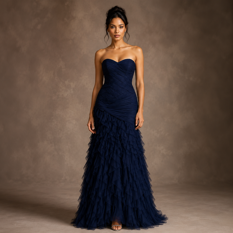 Gilded Garden Midnight Mermaid Gown