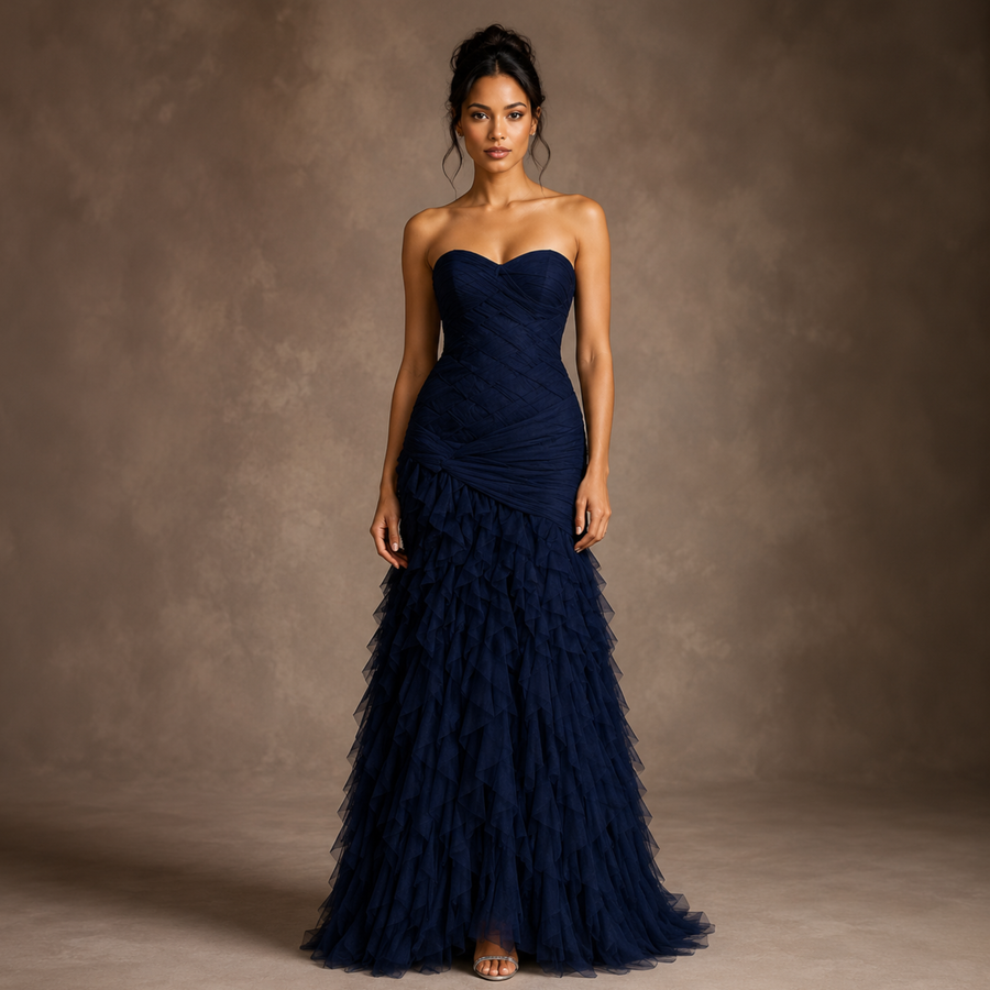 Gilded Garden Midnight Mermaid Gown