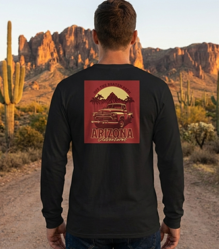 Off the Beaten Path – Arizona Adventures, Unisex Ultra Cotton Long Sleeve Tee (Black)