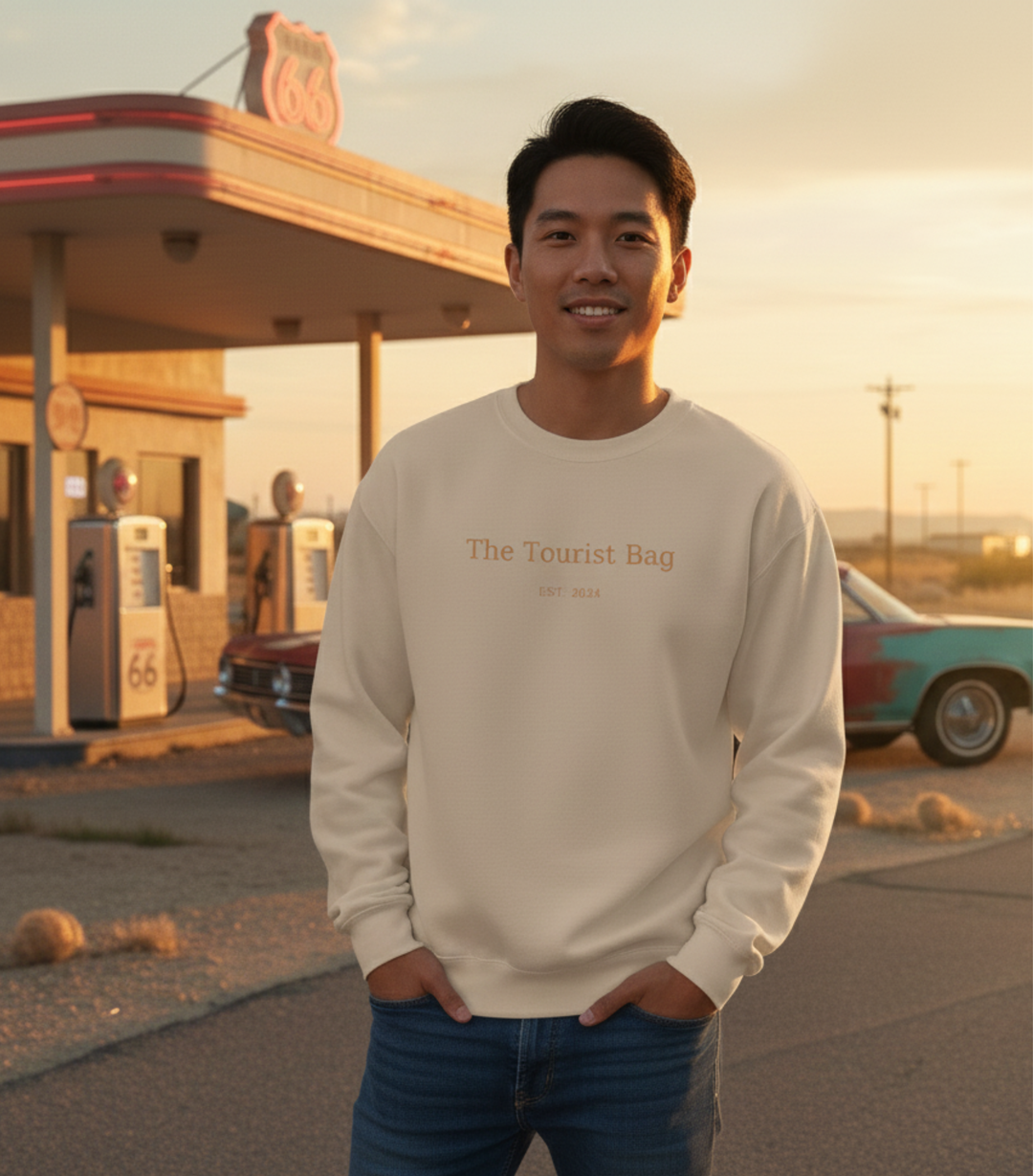 Desert Dreaming – Phoenix Edition — Unisex Midweight Softstyle Fleece Crewneck Sweatshirt (Sand)