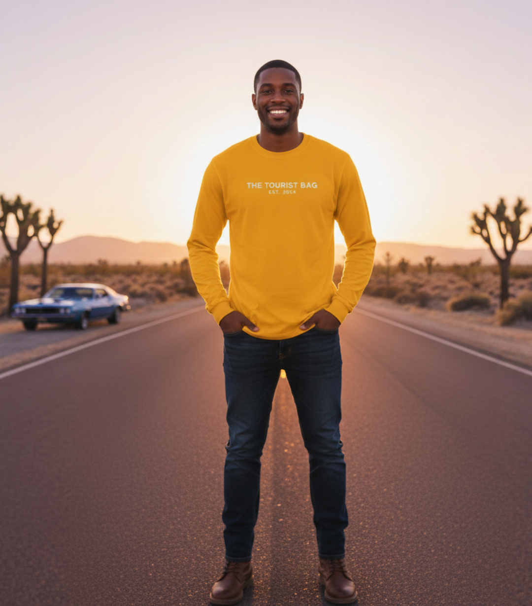 Lost Highway – Arizona Classic— Unisex Ultra Cotton Long Sleeve Tee (Gold)