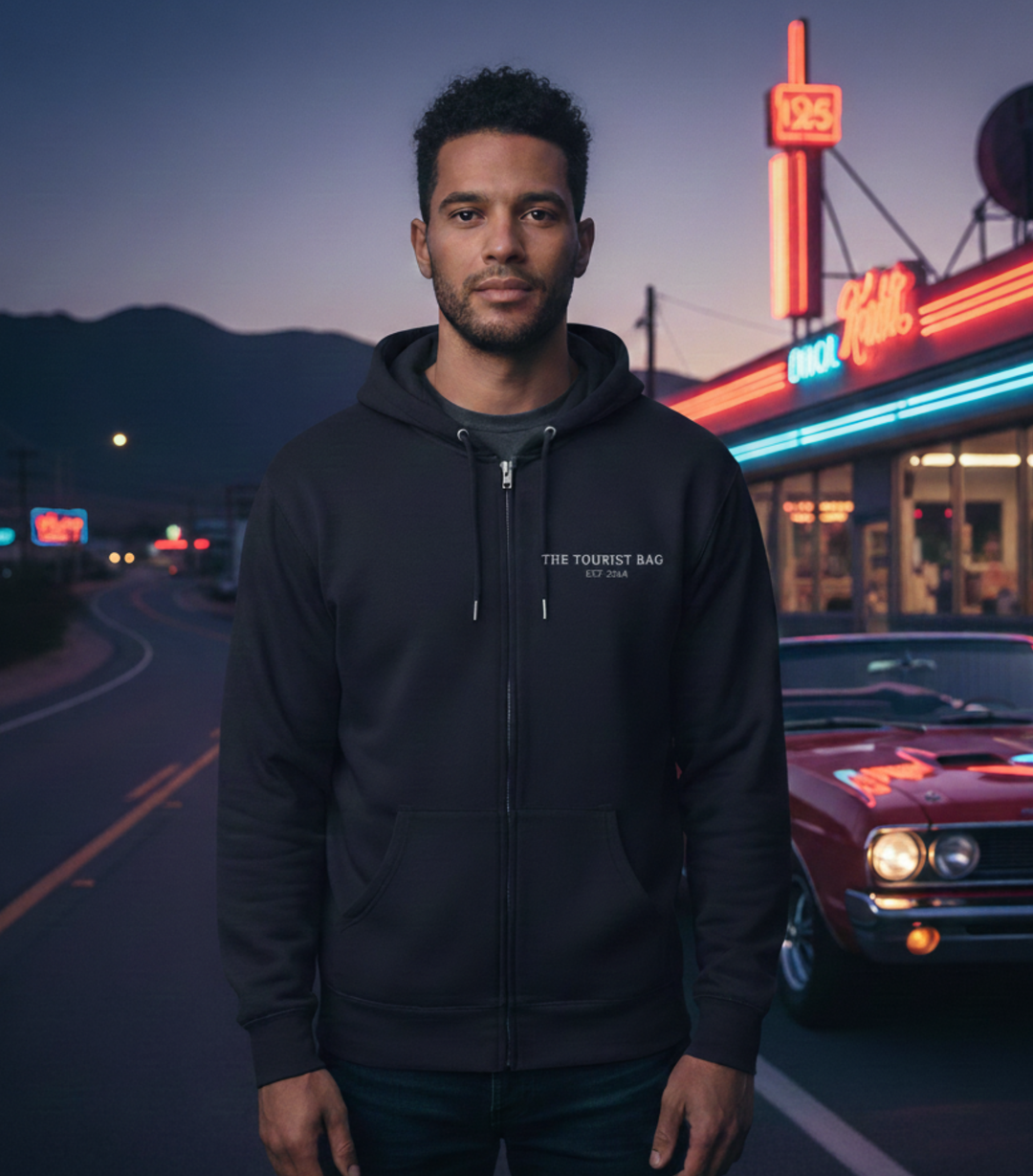 The Roamer’s Companion - Unisex Zip Hoodie (Navy)