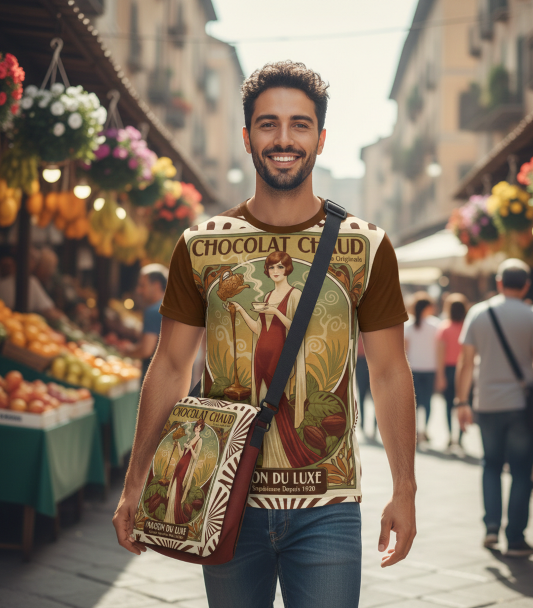 Chocolat Chaud Élégance Tote Bag | Vintage French Chocolate Café Art