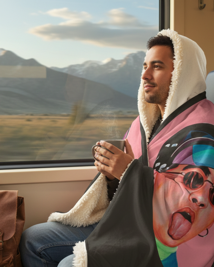 Signature Portrait Snuggle Blanket (Inspired by Bad*Bunny)