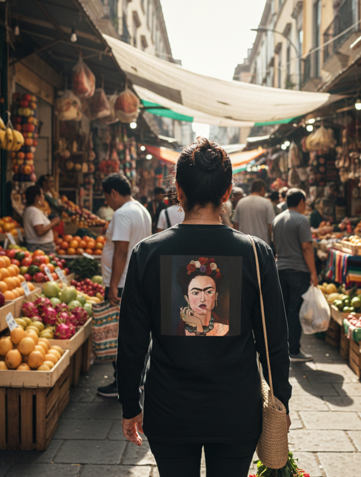 Frida by Aura – Ash & Bloom  Unisex Garment-Dyed Long Sleeve Tee