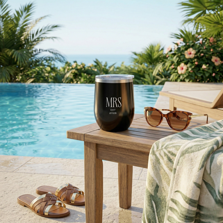 Midnight Union Wine Tumbler Mrs Est 2026