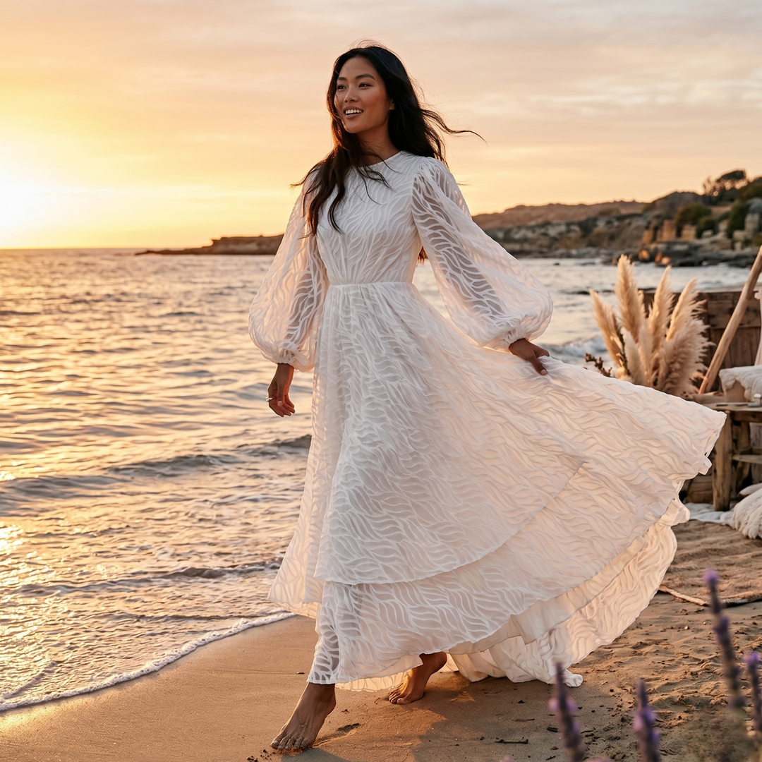 Pearl Union Seafoam Reverie Coastal Bridal Gown