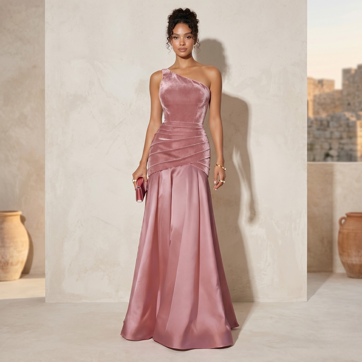 Petals & Promises Rose Reverie Ruched Bridesmaid Gown  —  Destination Wedding Dress