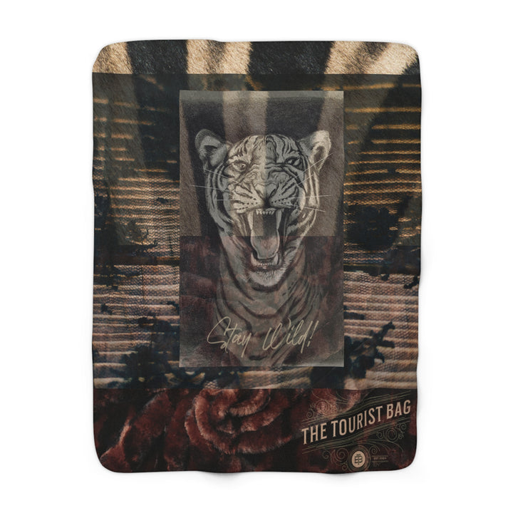 Velvet Wild Tiger Sherpa Blanket – (50 x 60)