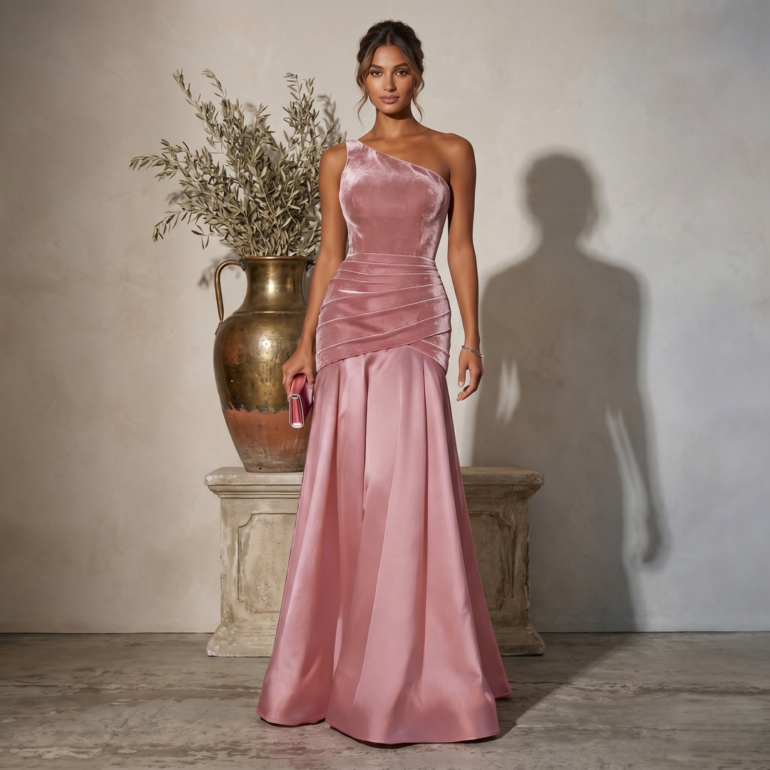 Petals & Promises Rose Reverie Ruched Bridesmaid Gown  —  Destination Wedding Dress