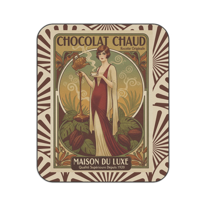 Chocolat Chaud Élégance Picnic Blanket | Vintage French Café Chocolate Design