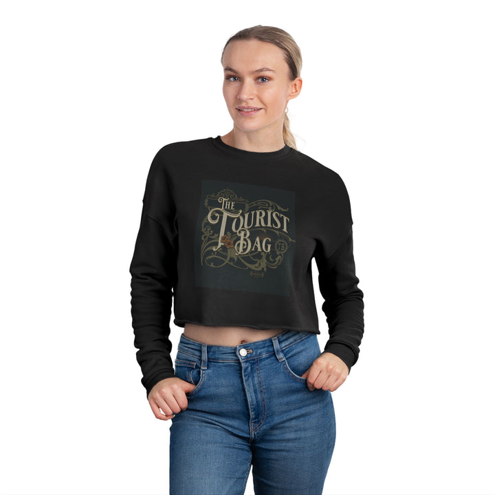 Midnight Wanderer Crest — Women's Cropped Sweatshirt