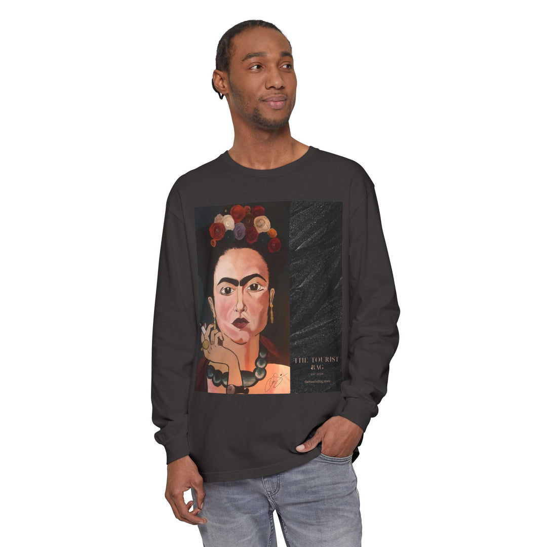 Frida by Aura – Ash & Bloom  Unisex Garment-Dyed Long Sleeve Tee
