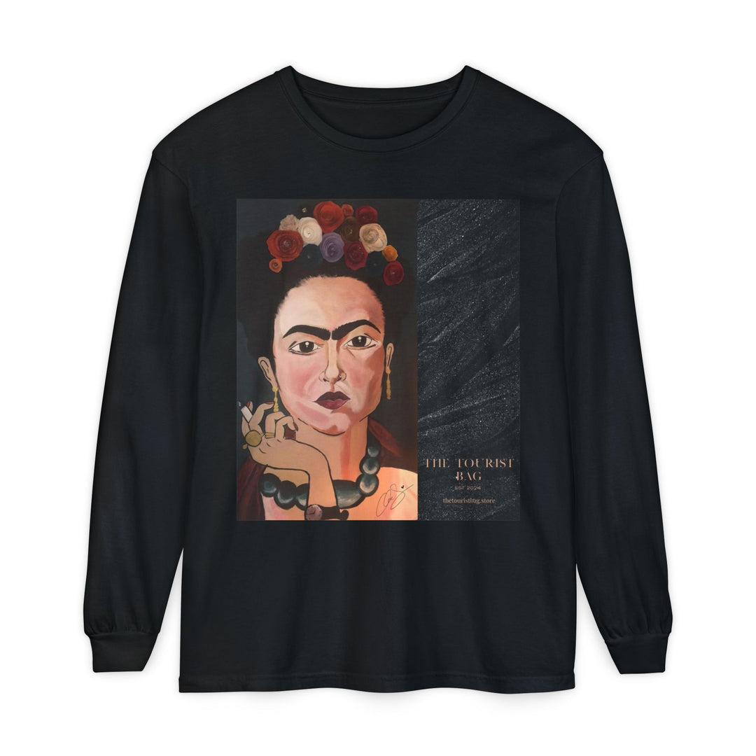 Frida by Aura – Ash & Bloom  Unisex Garment-Dyed Long Sleeve Tee