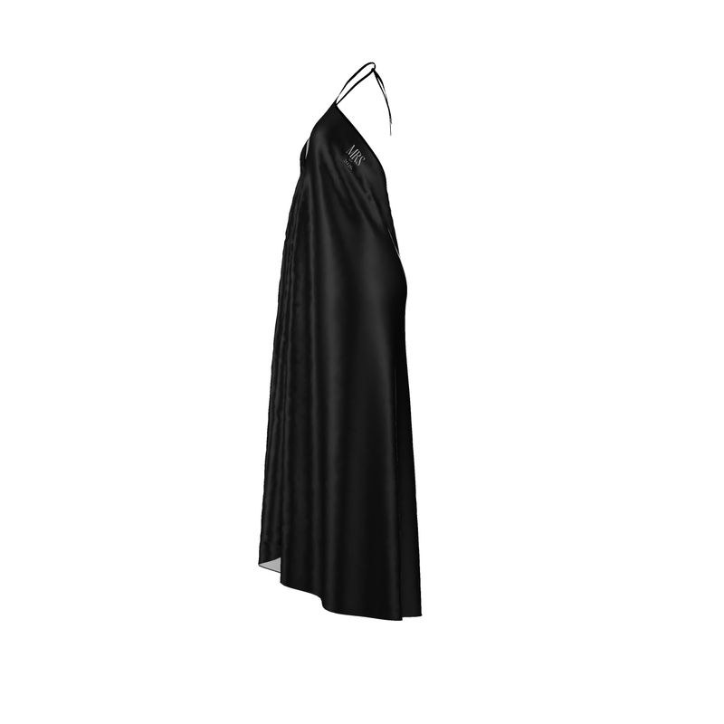 Midnight Union Halter Mrs est 2024 - Satin Backless Dress