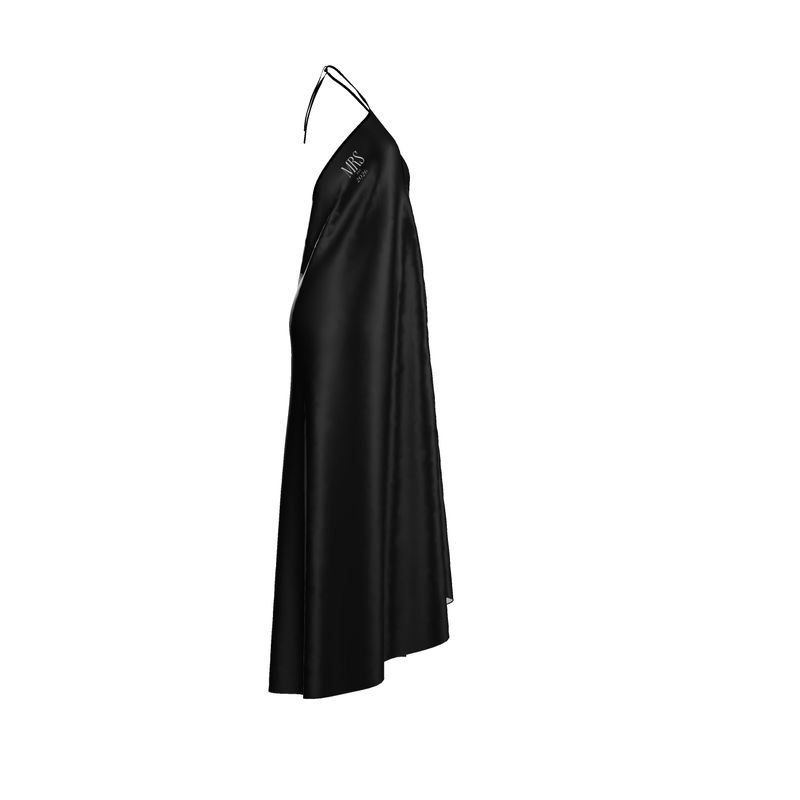 Midnight Union Halter Mrs est 2024 - Satin Backless Dress