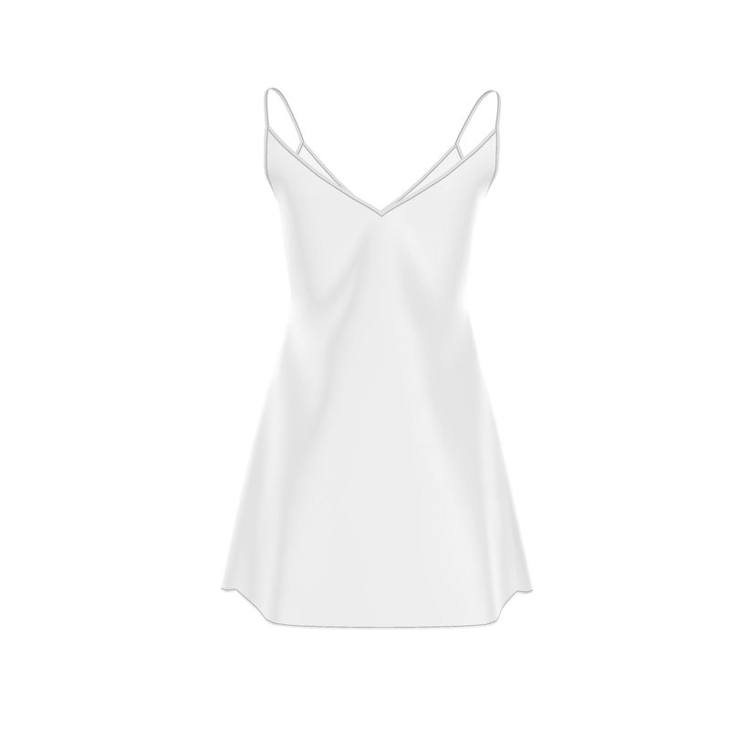 Pearl Union Bridal Satin Slip Mini Dress  —  Minimalist Honeymoon & After Party Dress
