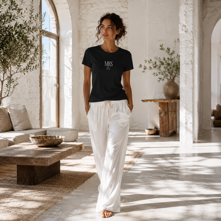 Midnight Union Bride Tee  —  Mrs Est 2026 Minimalist Shirt