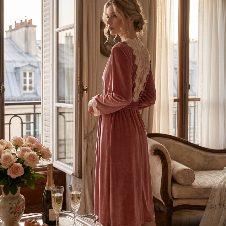 Rose Velvet Reverie Robe