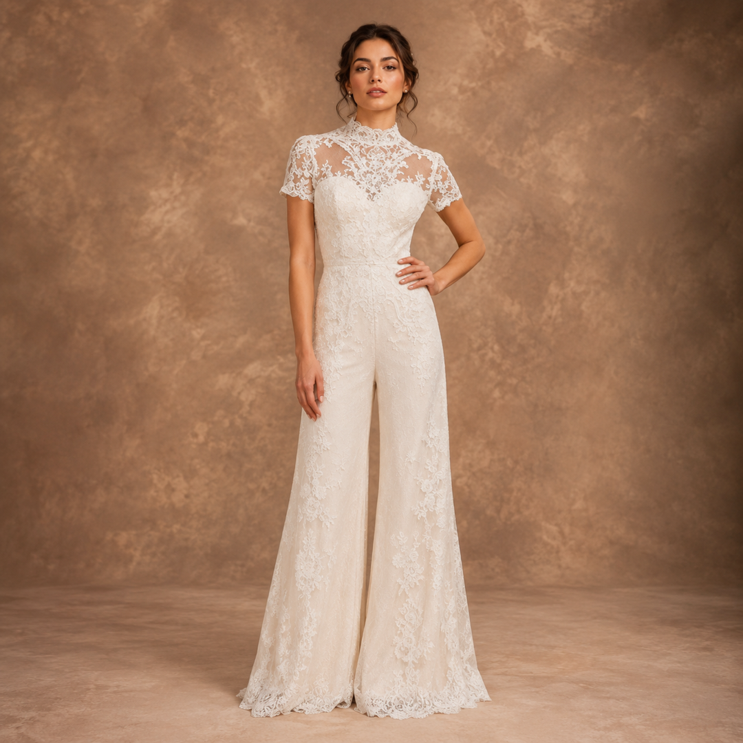 Whispering Meadow Lace Bridal Jumpsuit