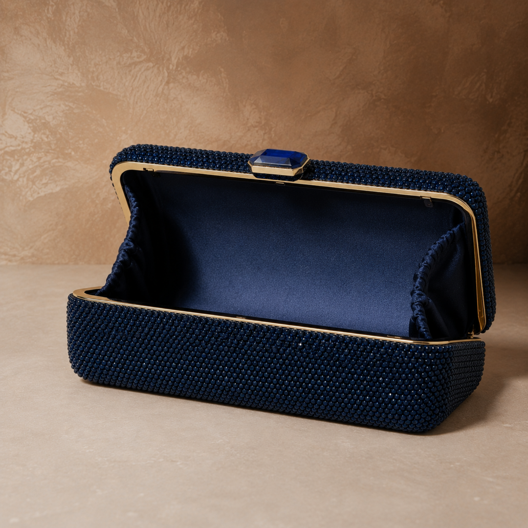 Sapphire Nights Crystal Clutch