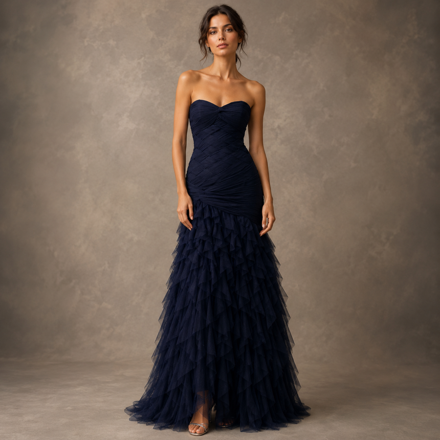 Gilded Garden Midnight Mermaid Gown