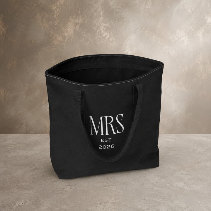Midnight Union Tote  —  Mrs Est 2026 Travel Tote