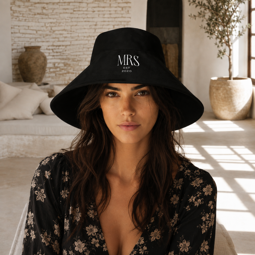 Midnight Union Mrs est. 2026 Bridal Honeymoon Boonie Travel Hat